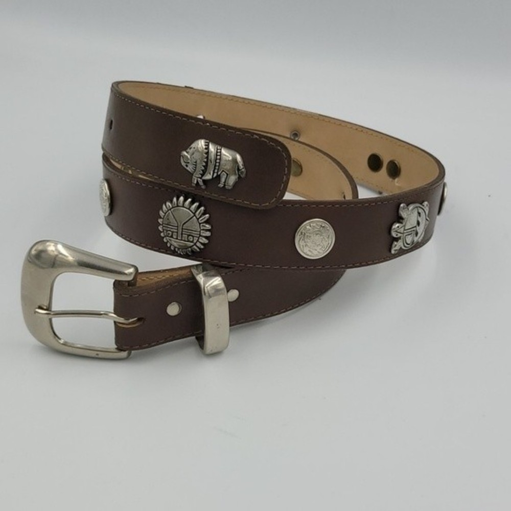 VTG Paul Harris Brown Southwestern Belt Sz S  Rodeo Western - Picture 2 of 12